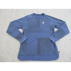 Nike Sweatshirt Mens Small Blue NikeCourt Crew Geometric‎ Tennis Pullover